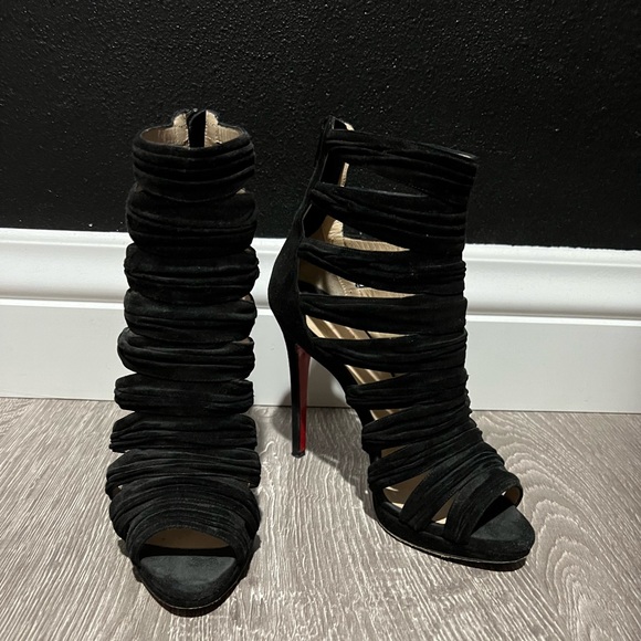 Christian Louboutin Tinazata 120 Veau Velours, black color, size 37.5 - Picture 1 of 5